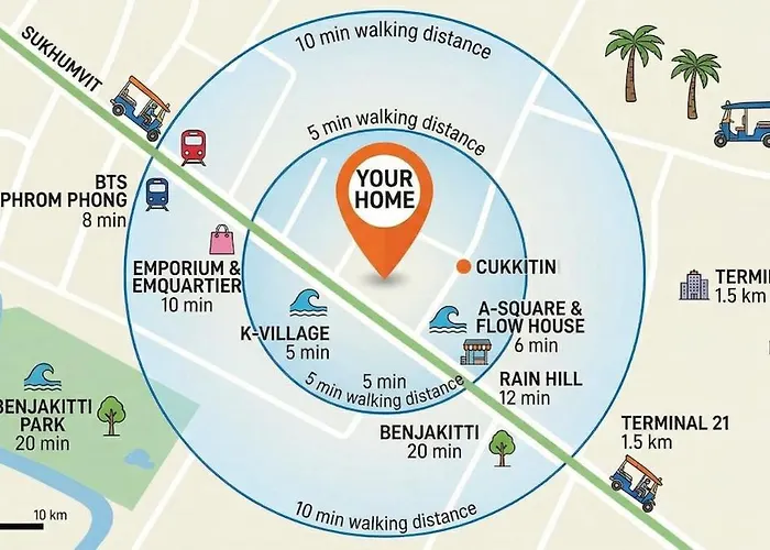 Luxury 3br 230sqm 5 Min To Bts Sukhumvit 26 * 曼谷